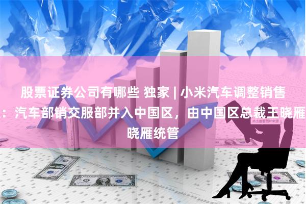 股票证券公司有哪些 独家 | 小米汽车调整销售体系：汽车部销交服部并入中国区，由中国区总裁王晓雁统管